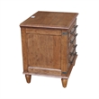International Concepts Solid Wood 2 Drawer Nightstand with USB Charging Rich Bourbon Brown Wide Bedside Chest with 18.5