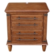 International Concepts Solid Wood 2 Drawer Nightstand with USB Charging Rich Bourbon Brown Wide Bedside Chest with 18.5