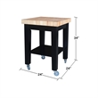 Solid Wood Kitchen Island