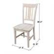 International Concepts Solid Wood 5 Piece Extension Dining Set Unfinished 60