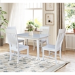 International Concepts Solid Wood 5 Piece Extension Dining Set  Classic White 60