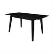 International Concepts Solid Wood 7 Piece Extension Dining Set  Sophisticated Black 60