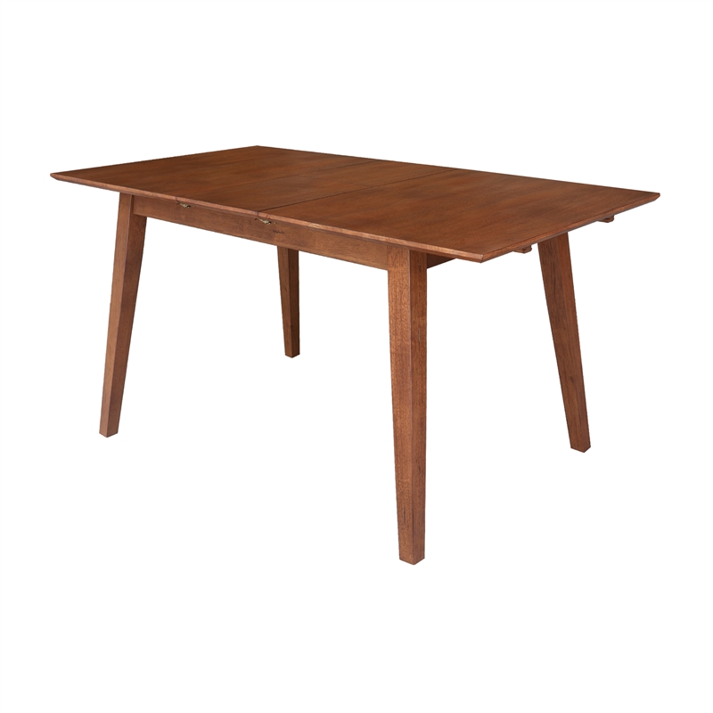 International Concepts Solid Wood 5 Piece Extension Dining Set  Rich Bourbon & Oak 60