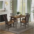 International Concepts Solid Wood 5 Piece Extension Dining Set  Hickory & Coal