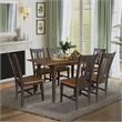 International Concepts Solid Wood Extension Dining Set  Hickory & Coal