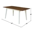 International Concepts Solid Wood Extension Dining Set - Two Tone