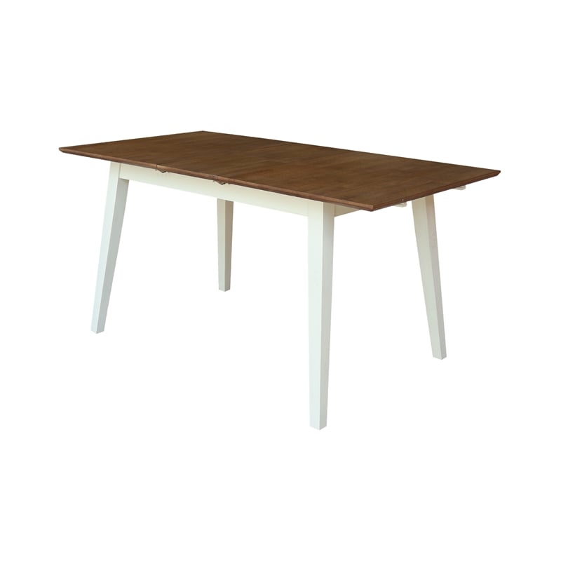 International Concepts Solid Wood Extension Dining Set - Two Tone