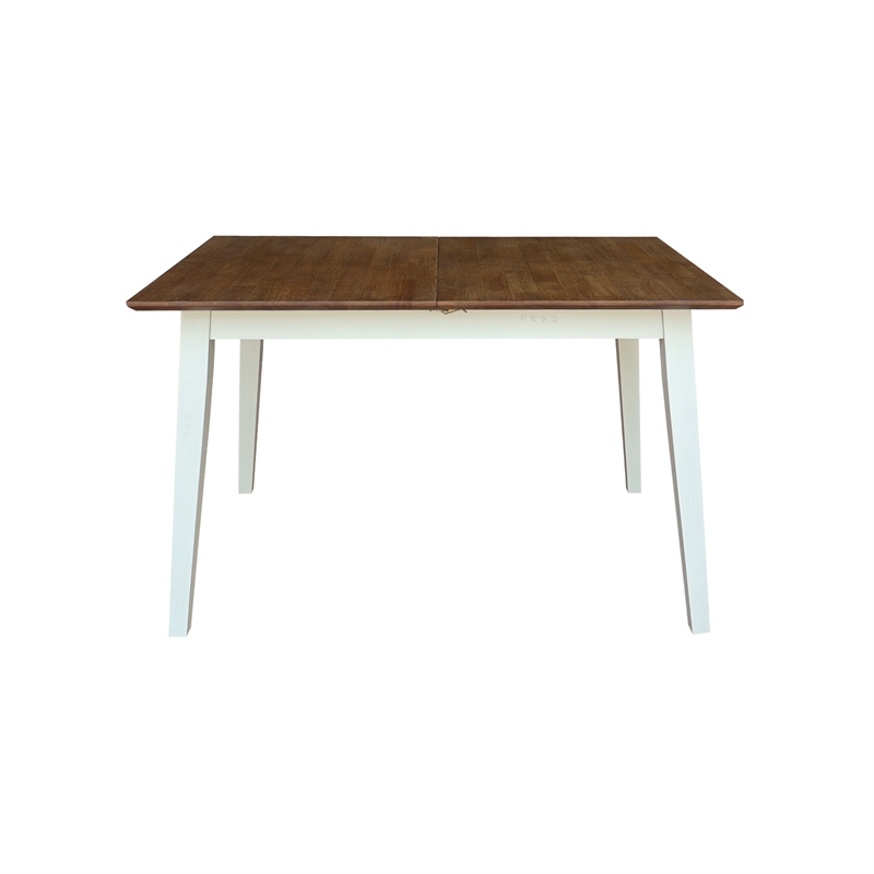 International Concepts Solid Wood Extension Dining Set - Two Tone