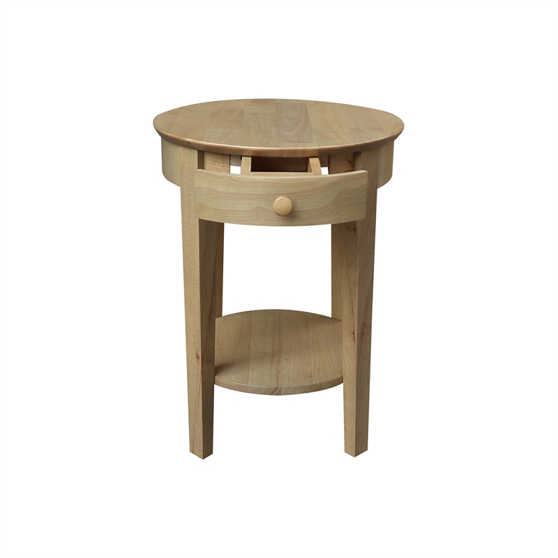 Solid Wood Phillips Accent Table with Drawer