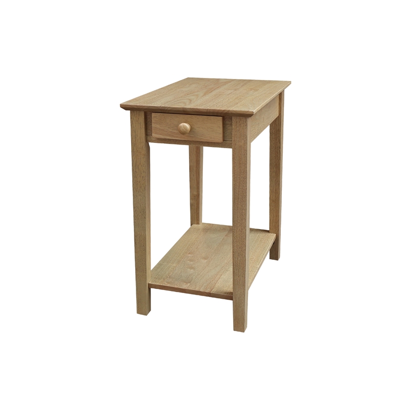 Solid Wood Narrow End Table