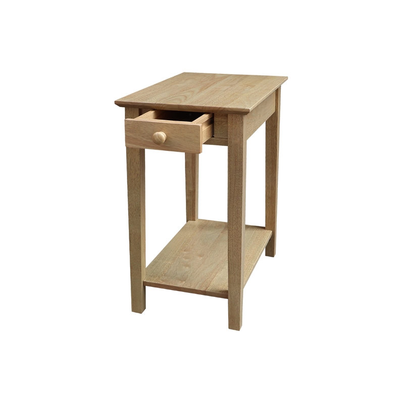 Solid Wood Narrow End Table
