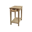 Solid Wood Narrow End Table