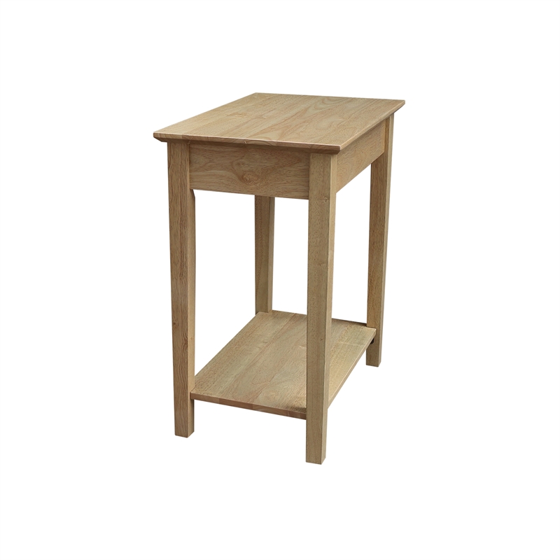 Solid Wood Narrow End Table