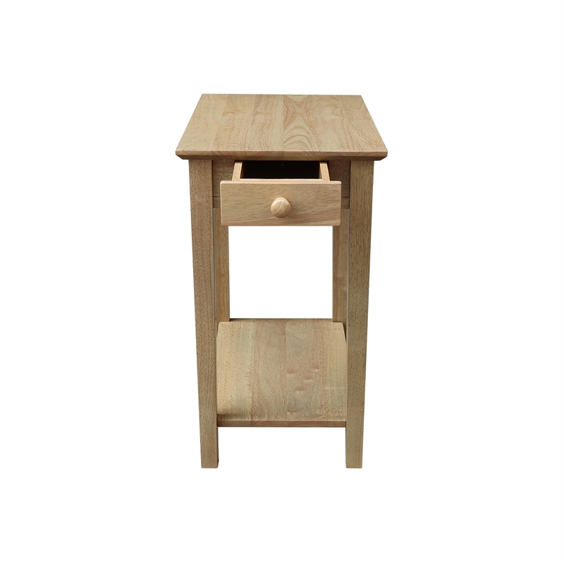 Solid Wood Narrow End Table