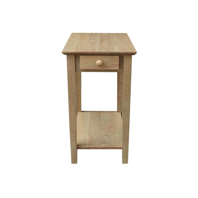 Solid Wood Narrow End Table