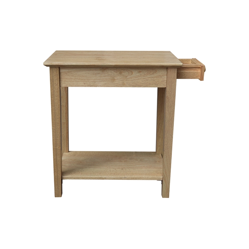 Solid Wood Narrow End Table