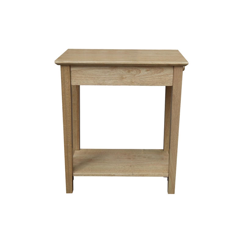 Solid Wood Narrow End Table