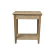 Solid Wood Narrow End Table