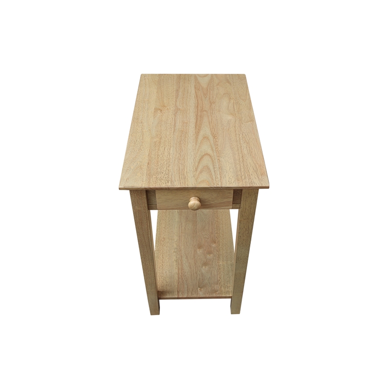 Solid Wood Narrow End Table
