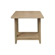 Solid Wood Square Drop Leaf Side Table