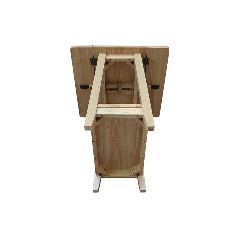 Solid Wood Square Drop Leaf Side Table