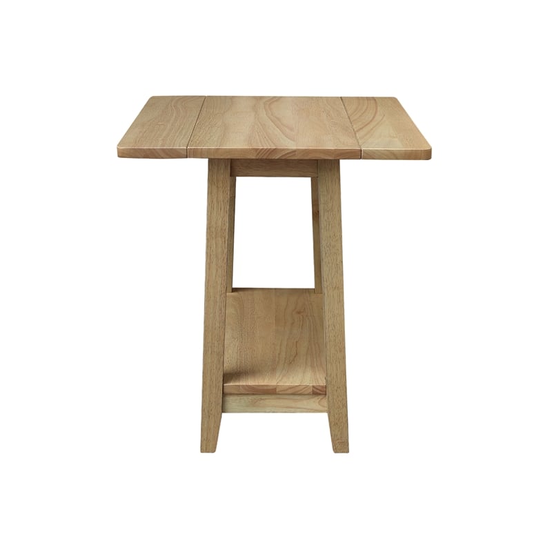 Solid Wood Square Drop Leaf Side Table