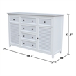 Nantucket Breeze Solid Wood Bedroom 6 Drawer Dresser