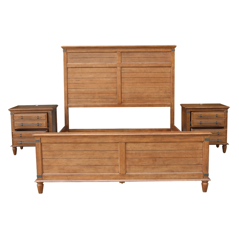 Willow Creek Queen Bedroom Set with Two Nightstands