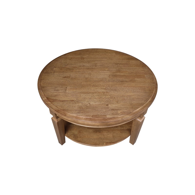 Solid Wood Vista Round Coffee Table