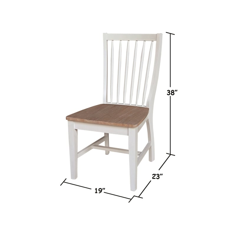 International Concepts Set of Two Solid Wood Audrey Dining Chairs
