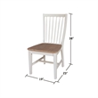 International Concepts Set of Two Solid Wood Audrey Dining Chairs