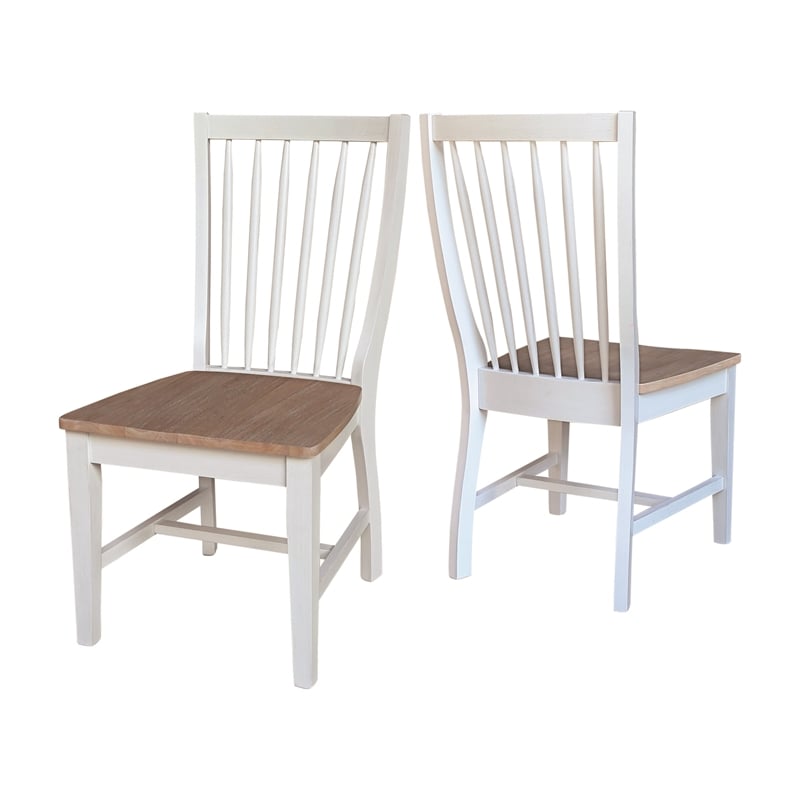 International Concepts Set of Two Solid Wood Audrey Dining Chairs
