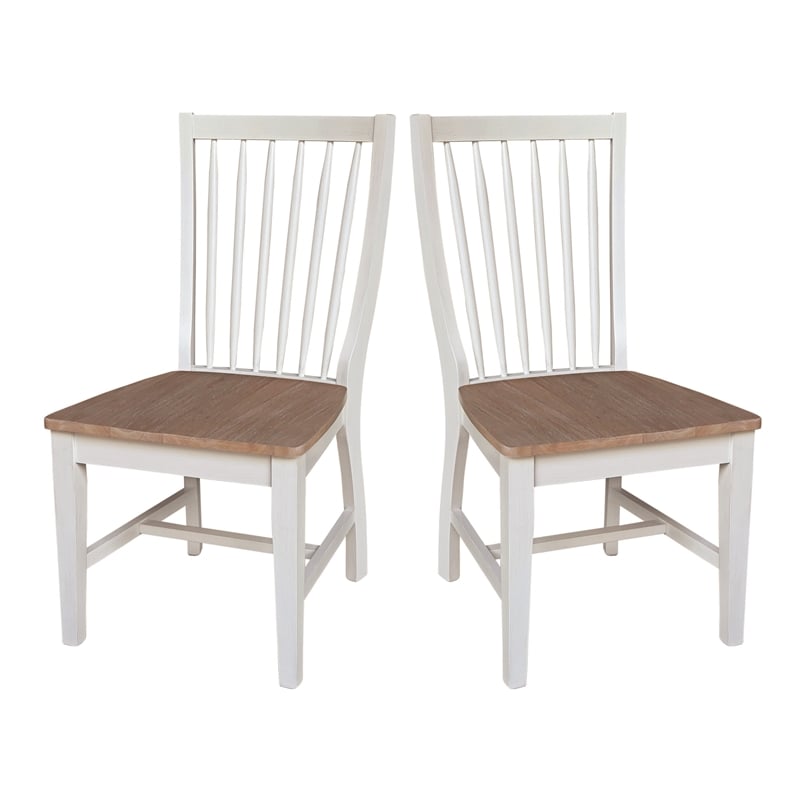 International Concepts Set of Two Solid Wood Audrey Dining Chairs