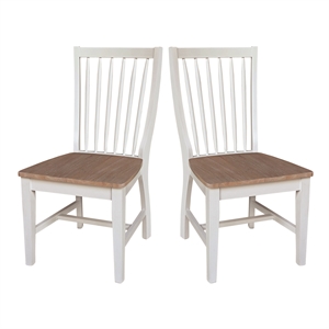 International Concepts Set of Two Solid Wood Audrey Dining Chairs