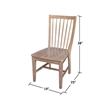 International Concepts Set of Two Solid Wood Audrey Dining Chairs