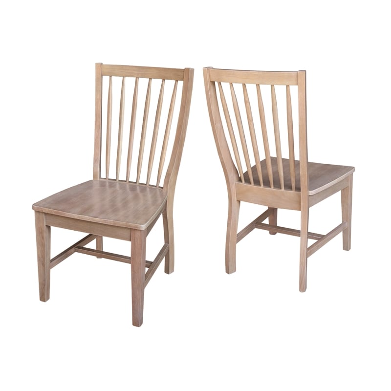 International Concepts Set of Two Solid Wood Audrey Dining Chairs