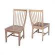 International Concepts Set of Two Solid Wood Audrey Dining Chairs