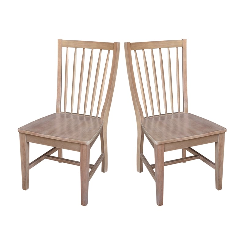 International Concepts Set of Two Solid Wood Audrey Dining Chairs