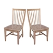 International Concepts Set of Two Solid Wood Audrey Dining Chairs