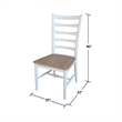 International Concepts Set of Two Solid Wood Haven Dining Chairs