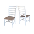 International Concepts Set of Two Solid Wood Haven Dining Chairs