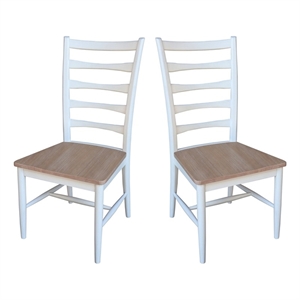 International Concepts Set of Two Solid Wood Haven Dining Chairs