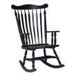 International Concepts Solid Wood Rocking Chair in Antique Black