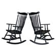 International Concepts Solid Wood Rocking Chair in Antique Black