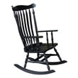 International Concepts Solid Wood Rocking Chair in Antique Black
