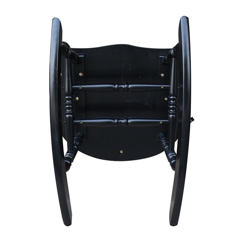 International Concepts Solid Wood Rocking Chair in Antique Black