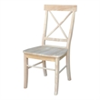 International Concepts Unfinished Solid Wood X-Back Dining Chair (Set of 2)