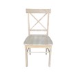 International Concepts Unfinished Solid Wood X-Back Dining Chair (Set of 2)