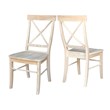 International Concepts Unfinished Solid Wood X-Back Dining Chair (Set of 2)