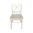 International Concepts Unfinished Solid Wood X-Back Dining Chair (Set of 2)